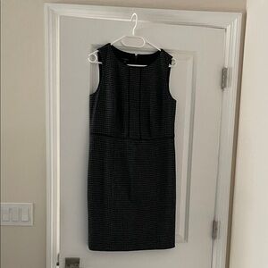 NEW Talbots Sleeveless Sheath Dress - Black and Gray Houndstooth